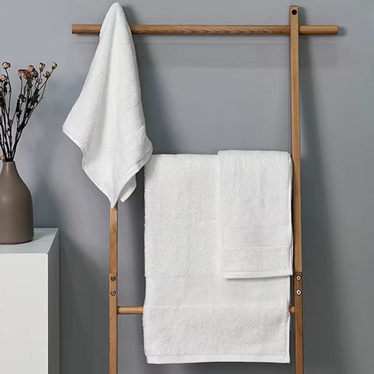 Dobby Border Band Luxury Hotel Bath Towel 2 PC