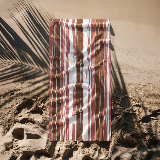 BEACH TOWEL BRUSHED STRIPES