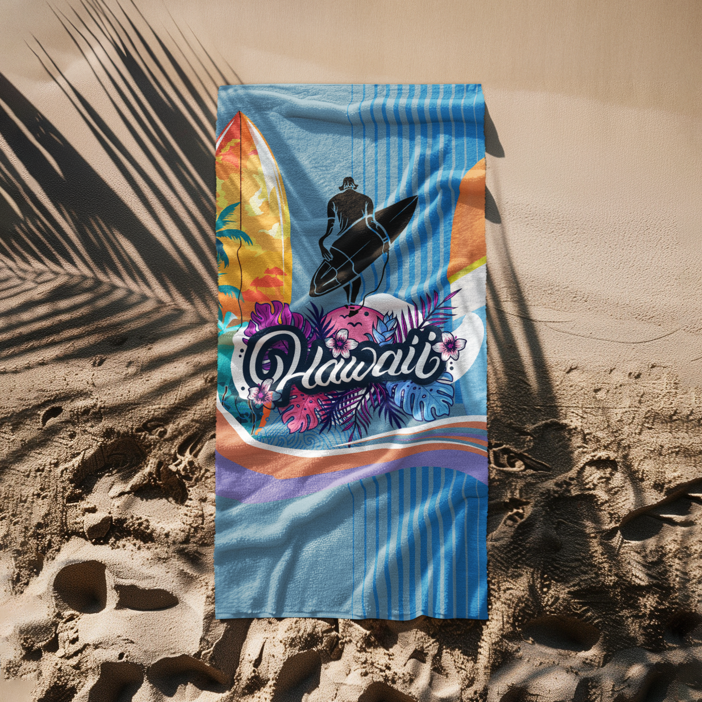BEACH TOWEL HAWAII SURF