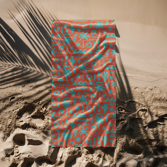 BEACH TOWEL - ISLAND ICONS
