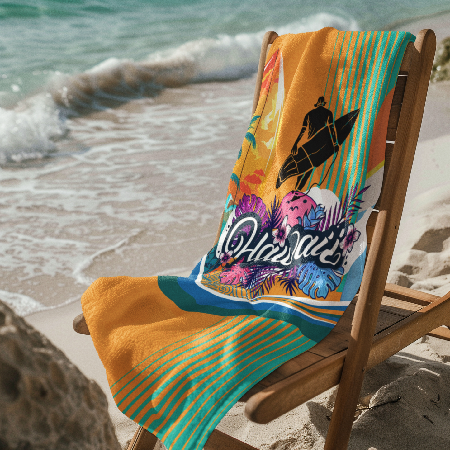 BEACH TOWEL HAWAII SURF