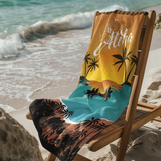 BEACH TOWEL ALOHA SUNSET