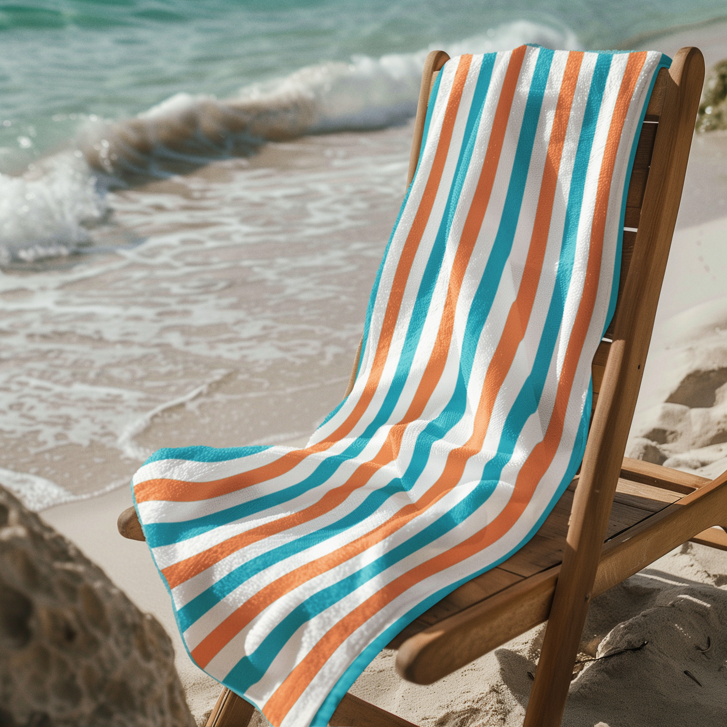 BEACH TOWEL TWO-TONE STRIPES