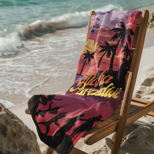 BEACH TOWEL ALOHA PARADISE