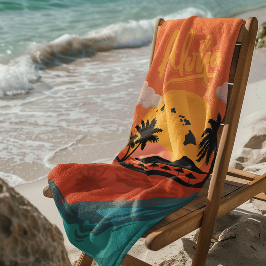 BEACH TOWEL ALOHA SILHOUETTE