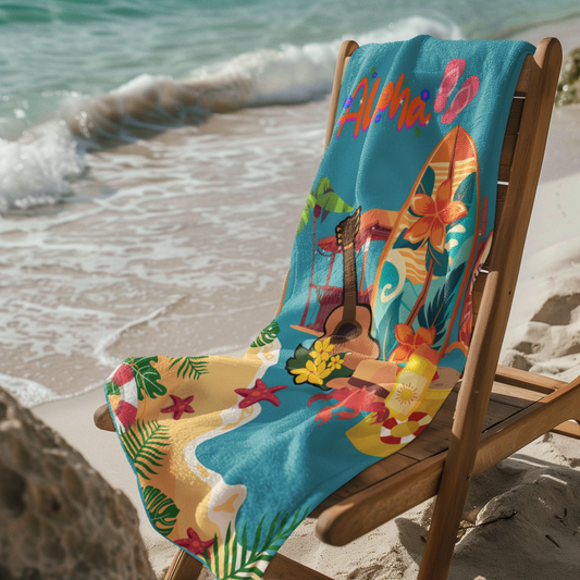 BEACH TOWEL - ALOHA HUT