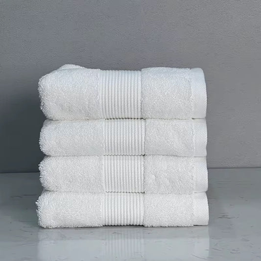 Dobby Border Band Luxury Hotel Bath Towel 2 PC