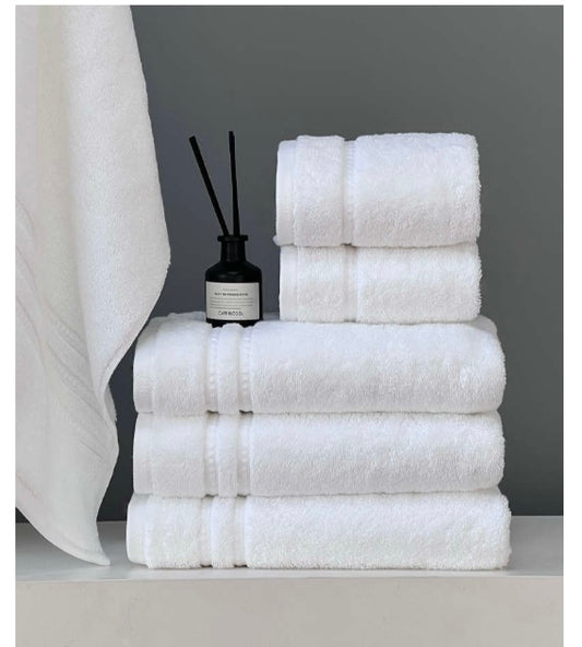 Dobby Band Luxury Hotel Bath Towel 2 PC