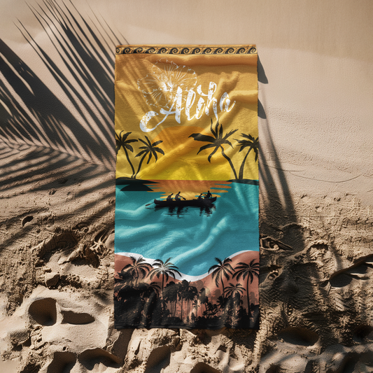 BEACH TOWEL ALOHA SUNSET