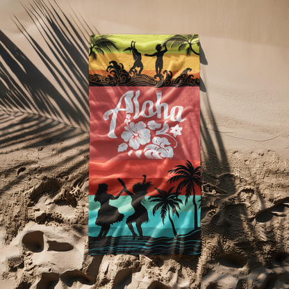 BEACH TOWEL ALOHA HULA