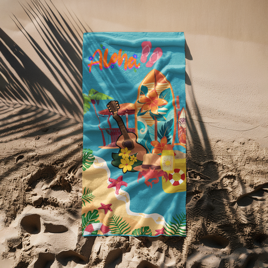 BEACH TOWEL - ALOHA HUT