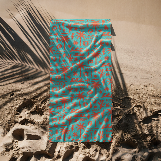 BEACH TOWEL - ISLAND ICONS