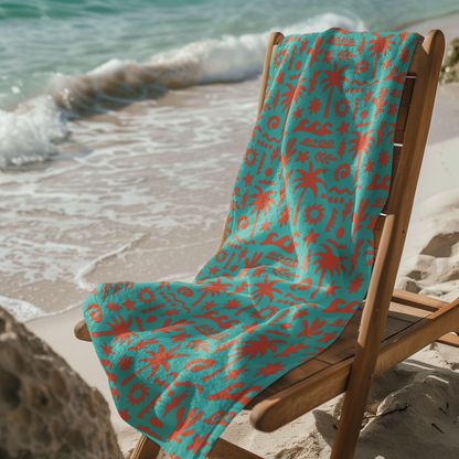BEACH TOWEL - ISLAND ICONS