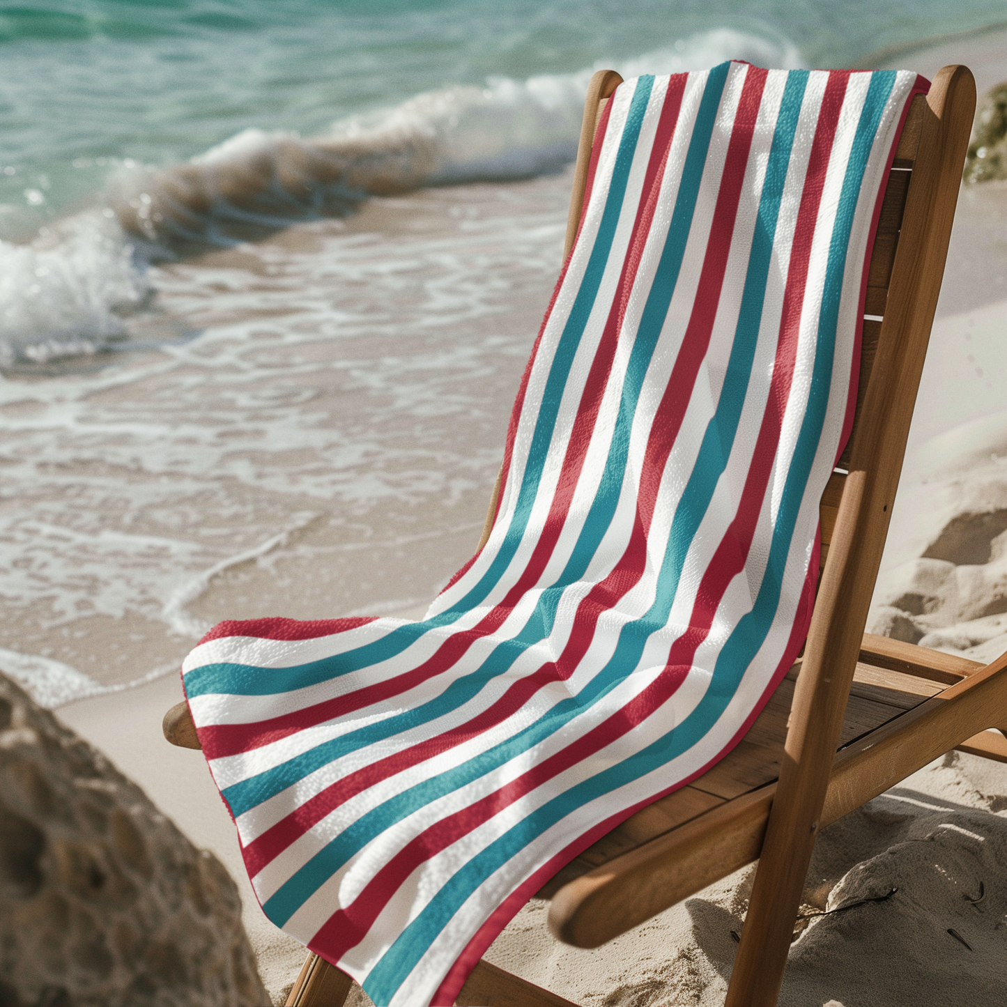 BEACH TOWEL TWO-TONE STRIPES