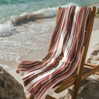 BEACH TOWEL BRUSHED STRIPES
