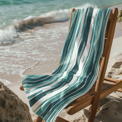 BEACH TOWEL BRUSHED STRIPES